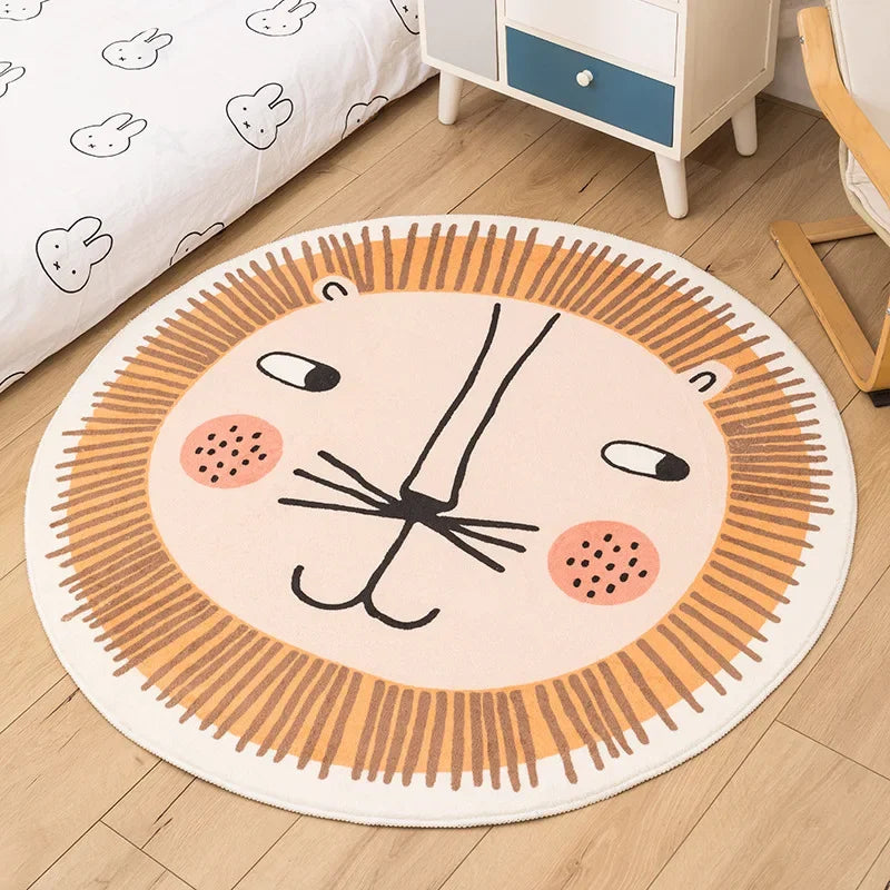 Alfombra Redonda Arcoíris para Habitación Bebé