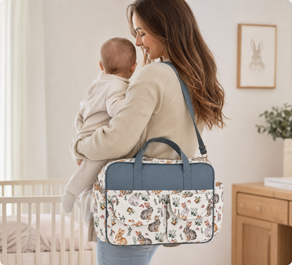 Bolso Maternal Bunny Blue