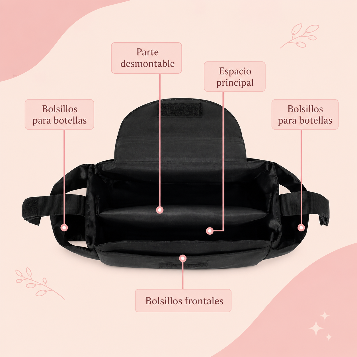 Bolso Colgante para Cochecito y Cuna Diseño Conejo