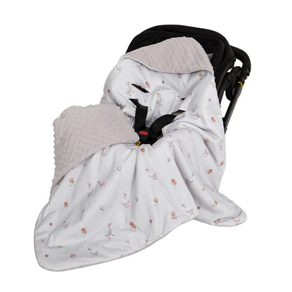 Manta para Asiento de Coche Bebé con Capucha Antiviento 90x90 cm