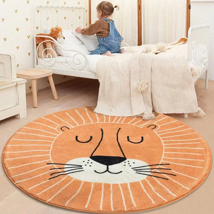 Alfombra Redonda Arcoíris para Habitación Bebé
