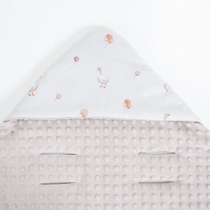 Manta para Asiento de Coche Bebé con Capucha Antiviento 90x90 cm