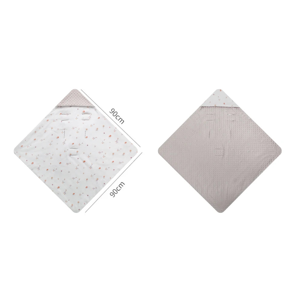 Manta para Asiento de Coche Bebé con Capucha Antiviento 90x90 cm