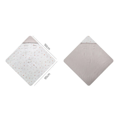 Manta para Asiento de Coche Bebé con Capucha Antiviento 90x90 cm